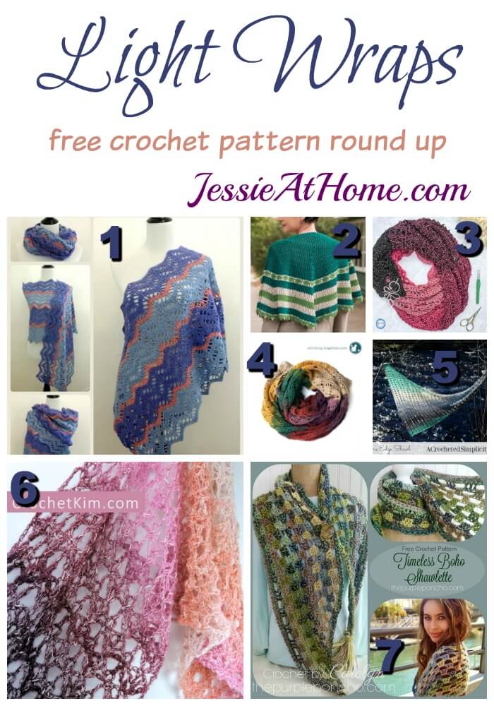 Light Wraps free crochet pattern round up from Jessie At Home