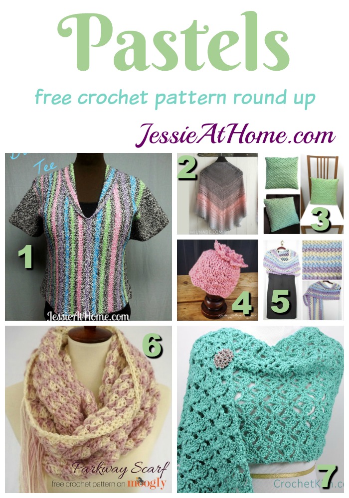 Pastels free crochet pattern round up from Jessie At Home