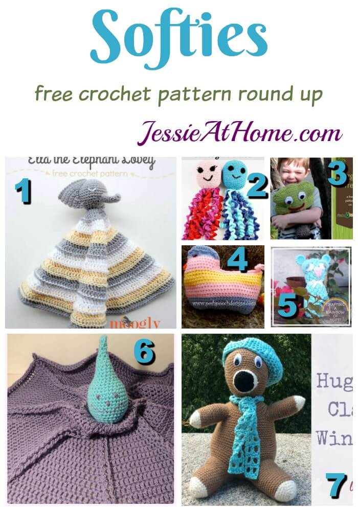 Softies free crochet pattern round up from Jessie At Home