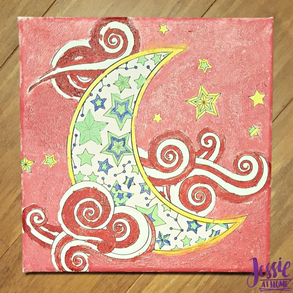 Canvas Art kits painted moon