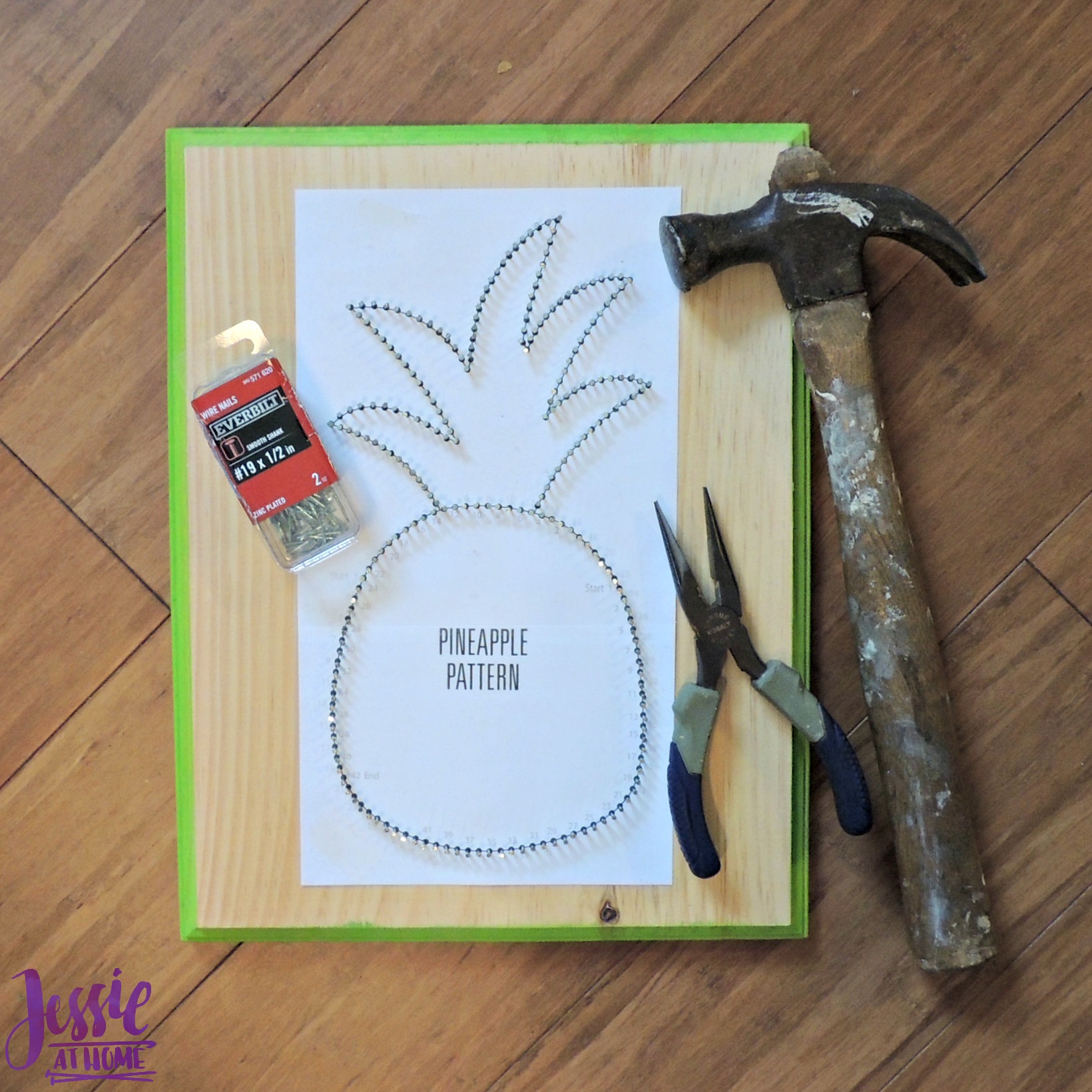 Cool String Art - making pineapple