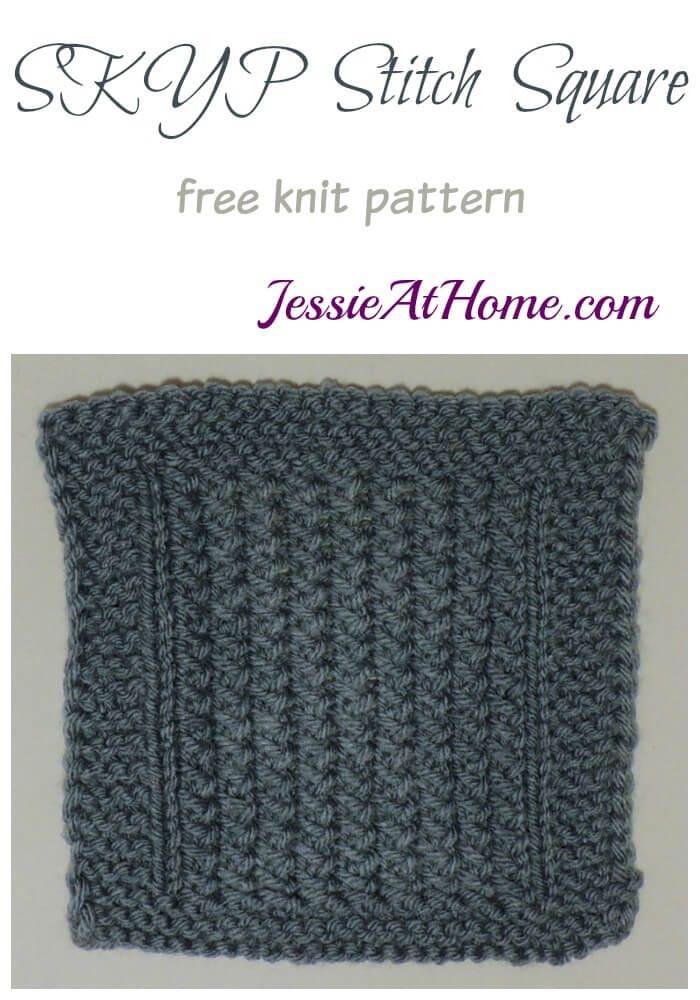 SKYP Stitch Square - free knit pattern by Jessie At Home