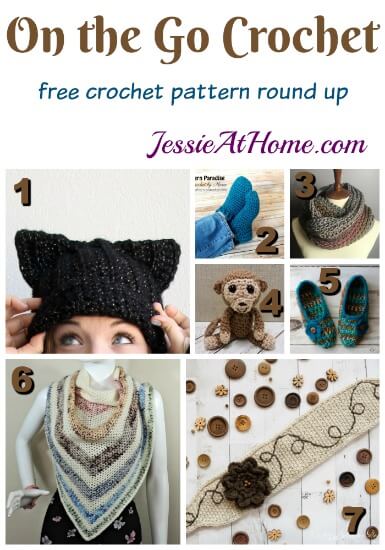On the Go Crochet free crochet pattern round up from Jessie At Home