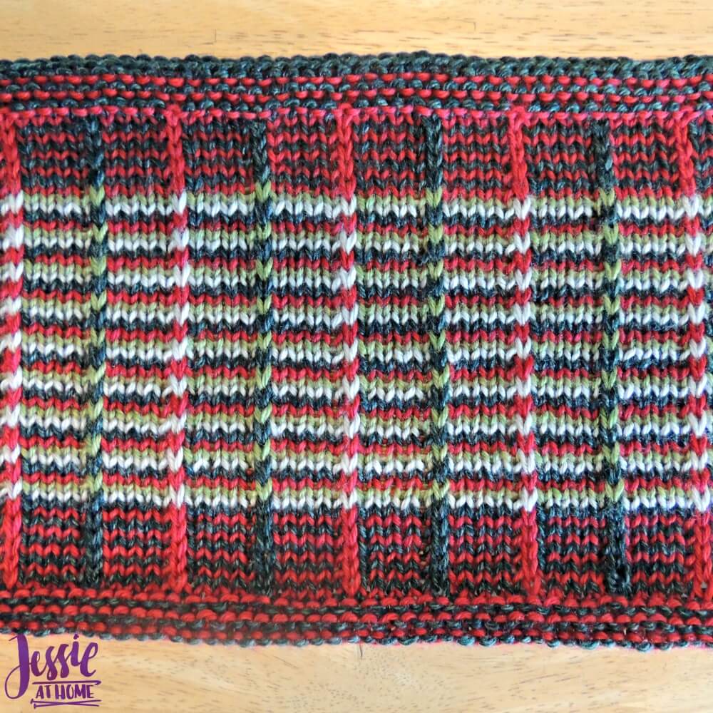 Christmas Slip Stitch Table Runner free knit pattern by Jessie At Home - 2