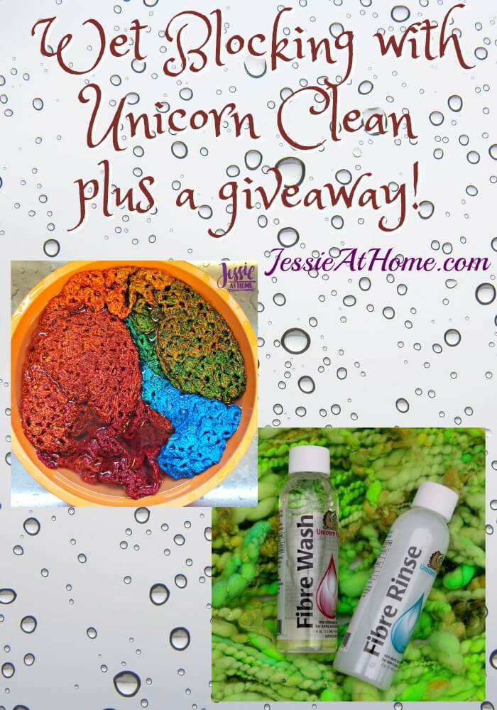 Wet Blocking with Unicorn Clean plus a giveaway from Jessie At Home