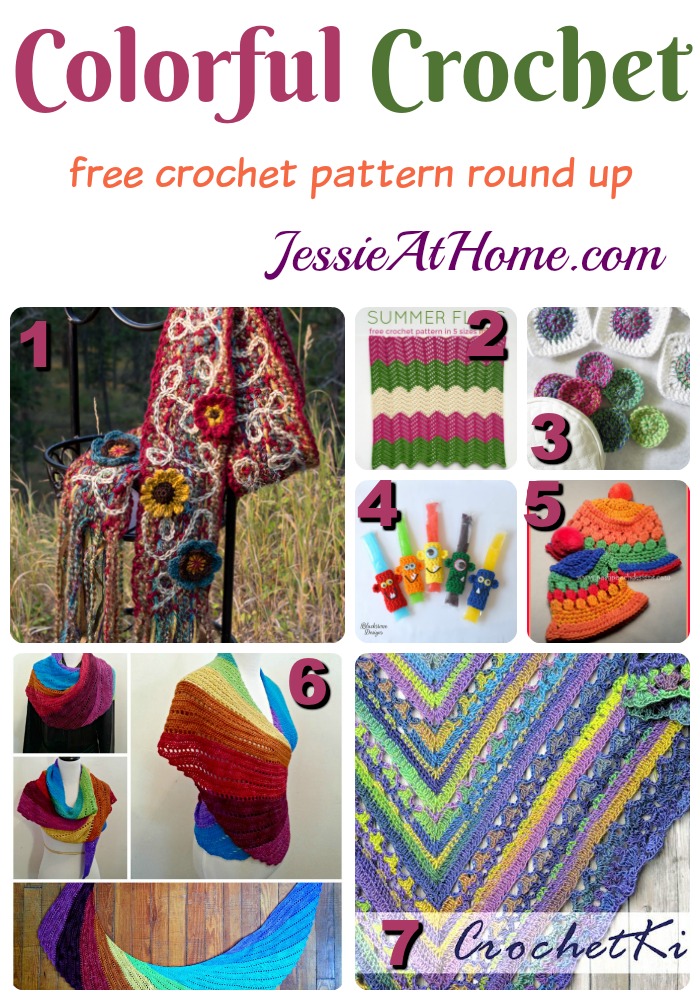 Colorful Crochet free crochet pattern round up from Jessie At Home