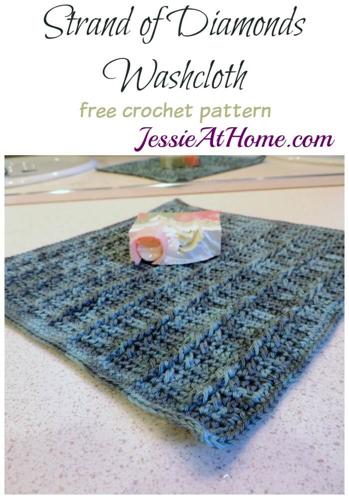 Strand of Diamonds Washcloth free crochet pattern by Jessie At Home