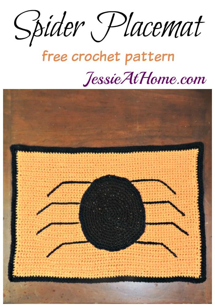 Spider Placemat free crochet pattern by Jessie At Home