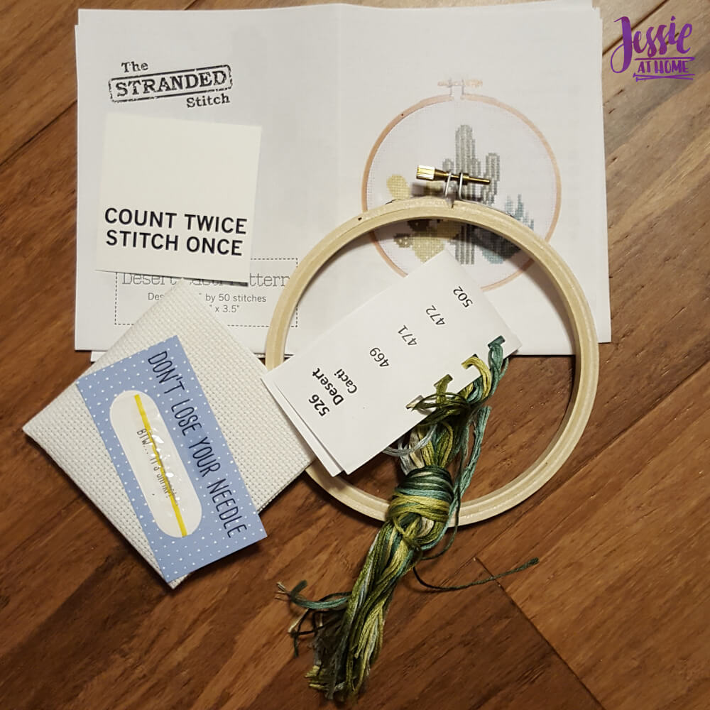 Stranded Stitch Cross Stitch Kit contents