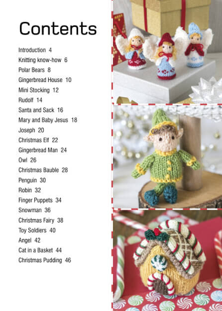 Tiny Christmas Toys to Knit book review and giveaway from Jessie At Home - contents