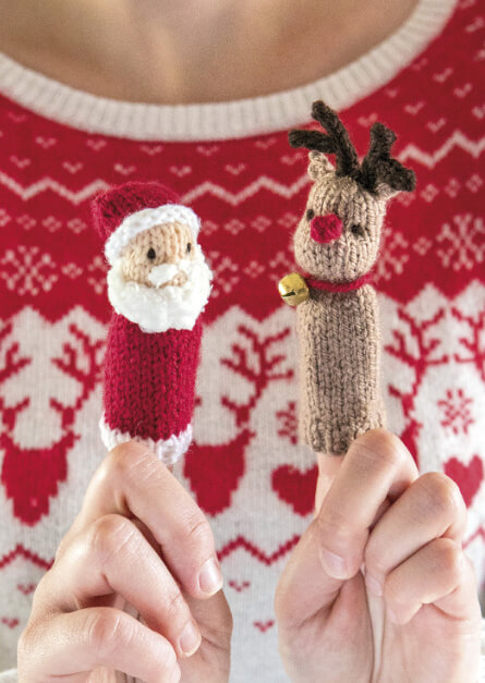 Tiny Christmas Toys to Knit book review and giveaway from Jessie At Home - finger puppets