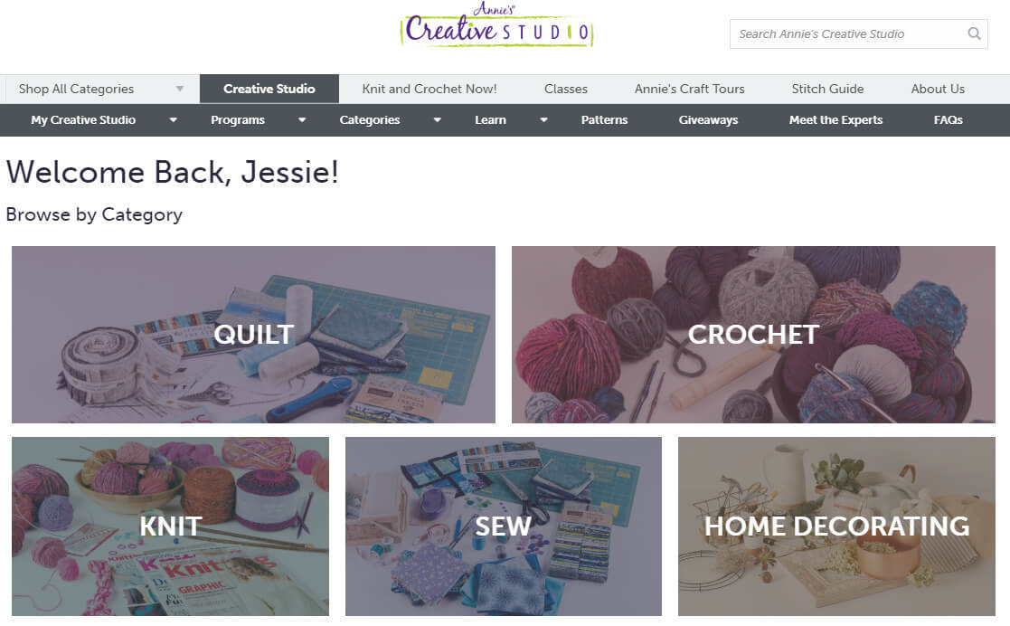 Annie's Creative Studio review from Jessie At Home - front page