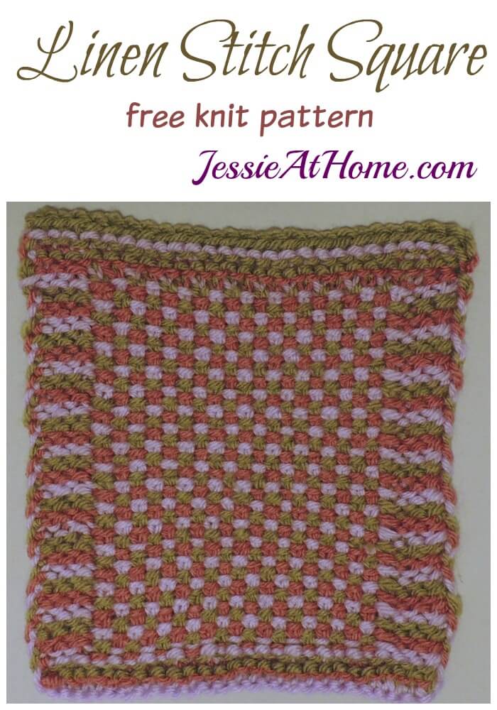 Linen Stitch Square - free knit pattern by Jessie At Home