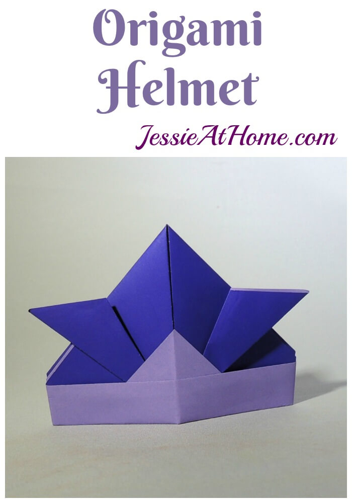 Origami Helmet tutorial from Jessie At Home