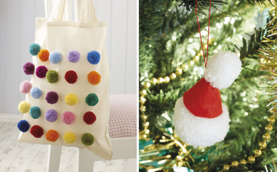 Pompom Noel book review from Jessie At Home bag and Santa