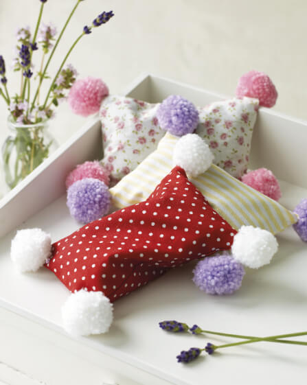 Pompom Noel book review from Jessie At Home lavender bags