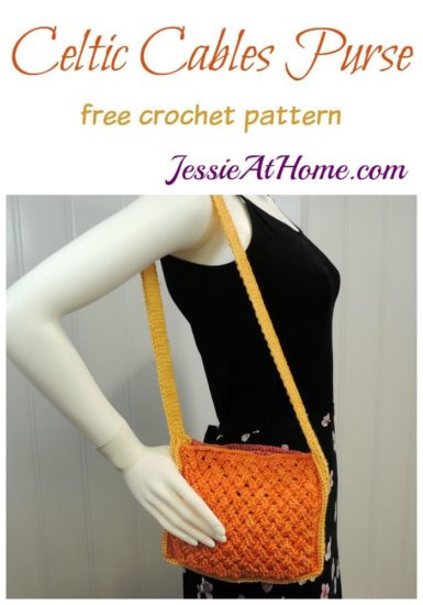Celtic Cables Purse free crochet pattern by Jessie At Home