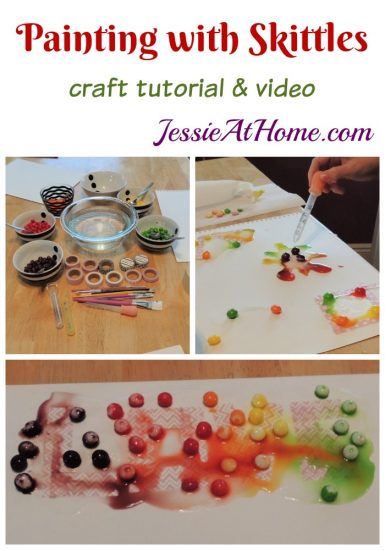 Painting with Skittles craft tutorial by Jessie At Home