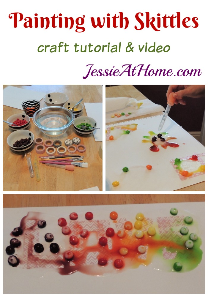Painting with Skittles craft tutorial by Jessie At Home