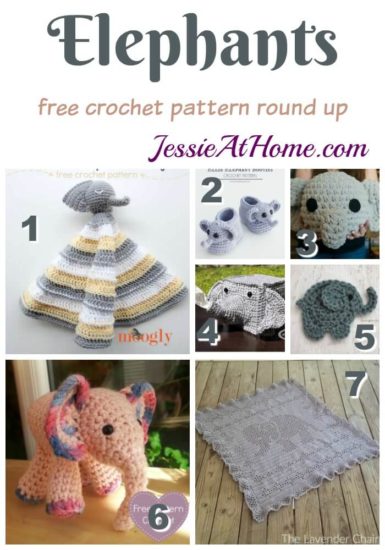 Elephant Free Crochet Pattern Round Up from Jessie At Home