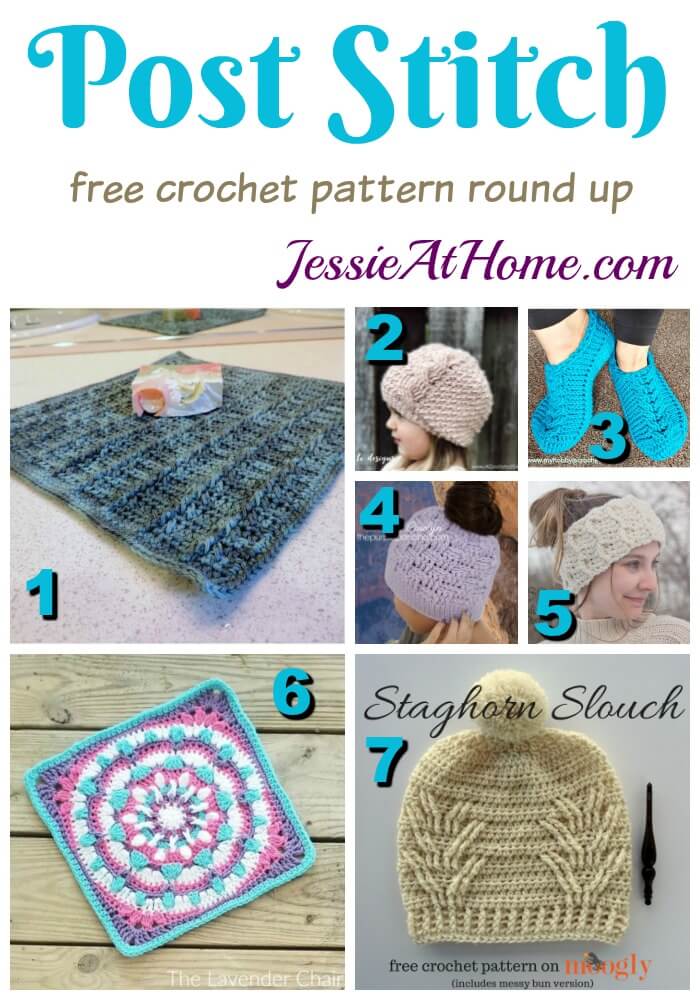 Post Stitch free crochet pattern round up from Jessie At Home