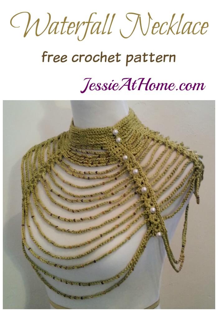 Waterfall Necklace free crochet pattern by Jessie At Home