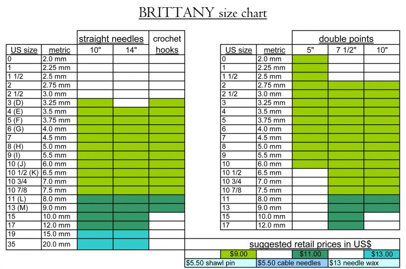 Brittany crochet hook review by Jessie At Home - all the sizes