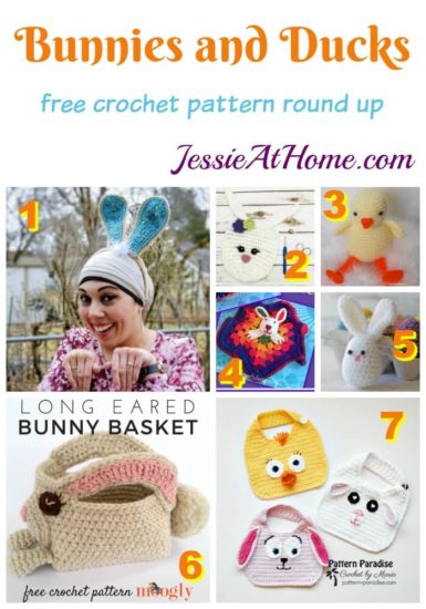 Bunnies and Duck free crochet pattern round up from Jessie At Home