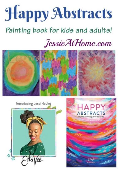 Happy Abstracts - painting book for kids and adults - review by Jessie At Home