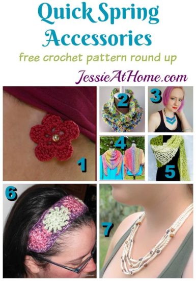 Quick Spring Accessories - free crochet pattern round up from Jessie At Home