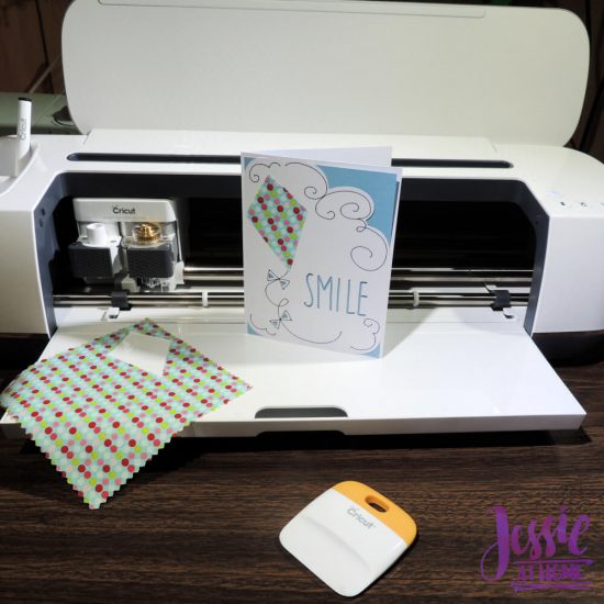 Cricut Maker Getting Started from Jessie At Home - Card with Fabric