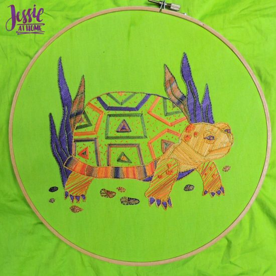 Global Artisan Needlepoint Designs & Kits craft review from Jessie At Home - Turtle Done