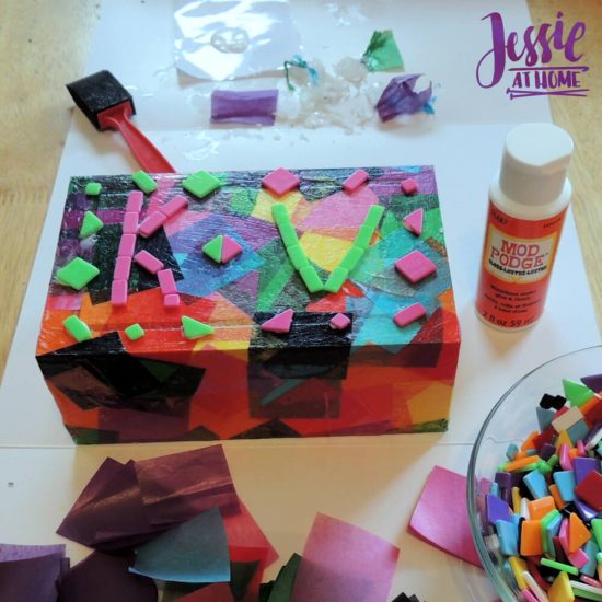 Marvelous Mosaics Orange Art Box Projects from Jessie At Home - so cute