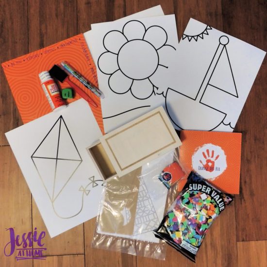 Marvelous Mosaics Orange Art Box Projects from Jessie At Home - what's in the box