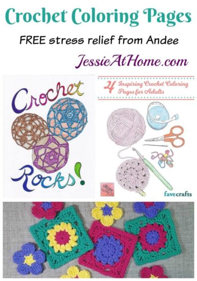 Crochet Coloring Pages free stress relief from Andee by Jessie At Home