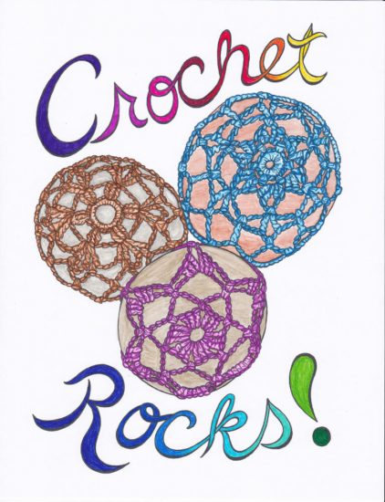 Crochet Coloring Pages free stress relief from Andee by Jessie At Home - Crochet Rocks