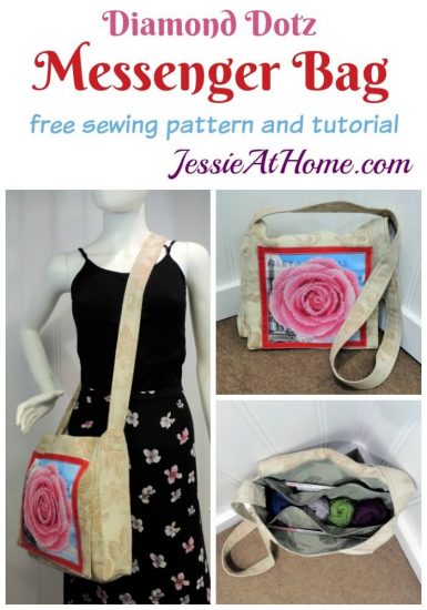 Diamond Art Messenger Bag Sewing Tutorial by Jessie At Home