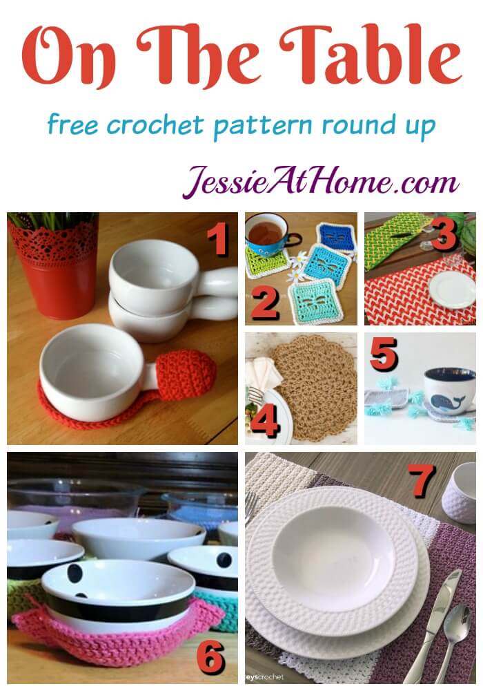 On The Table free crochet pattern round up from Jessie At Home