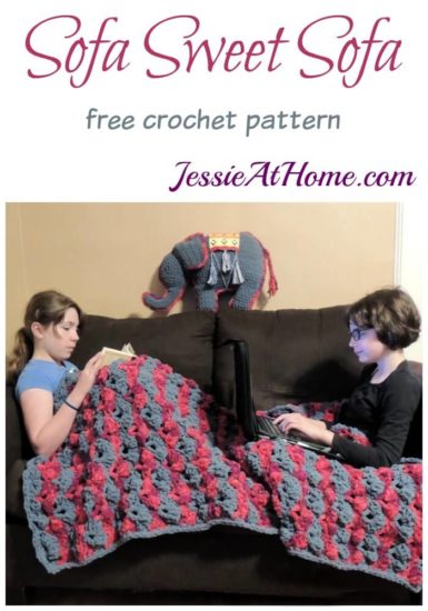 Sofa Sweet Sofa - a cozy crochet sofa throw by Jessie At Home