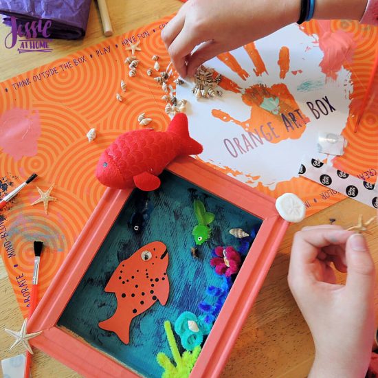 Under the Sea Fun with Orange Art Box from Jessie At Home - so many shells