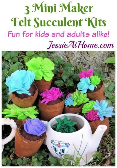 3 mini maker felt succulent kits review from Jessie At Home