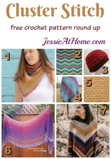 Double Crochet Cluster Stitch free crochet pattern round up from Jessie At Home