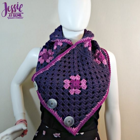 Modern Granny Square Cowl free crochet pattern by Jessie At Home - 2
