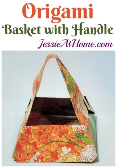 Origami Basket With Handle https://jessieathome.com/origami-basket-with-handle/