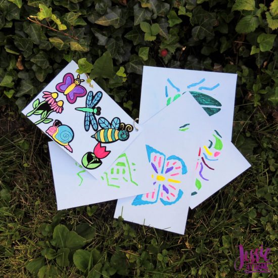 Bug Art For Kids - Buzzin' Bugs - July Orange Art Box Projects from Jessie At Home - bug book