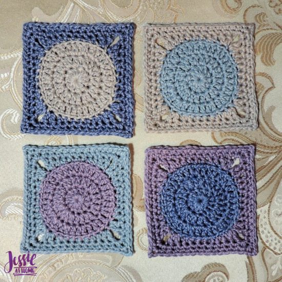 Crochet Circle to Square Hit The Spot Coasters crochet pattern by Jessie At Home - 2