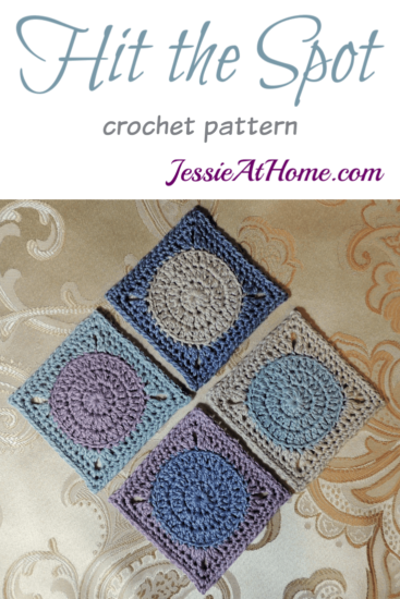Crochet Circle to Square Hit The Spot Coasters crochet pattern by Jessie At Home
