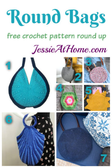 Round Bag Crochet Patterns- free crochet pattern round up from Jessie At Home