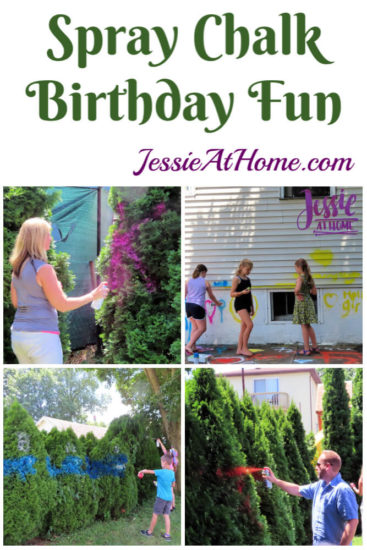 Spray Chalk and Art Birthday Fun