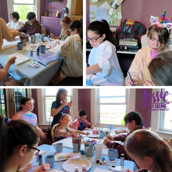 Spray Chalk and Art Birthday Fun - painting